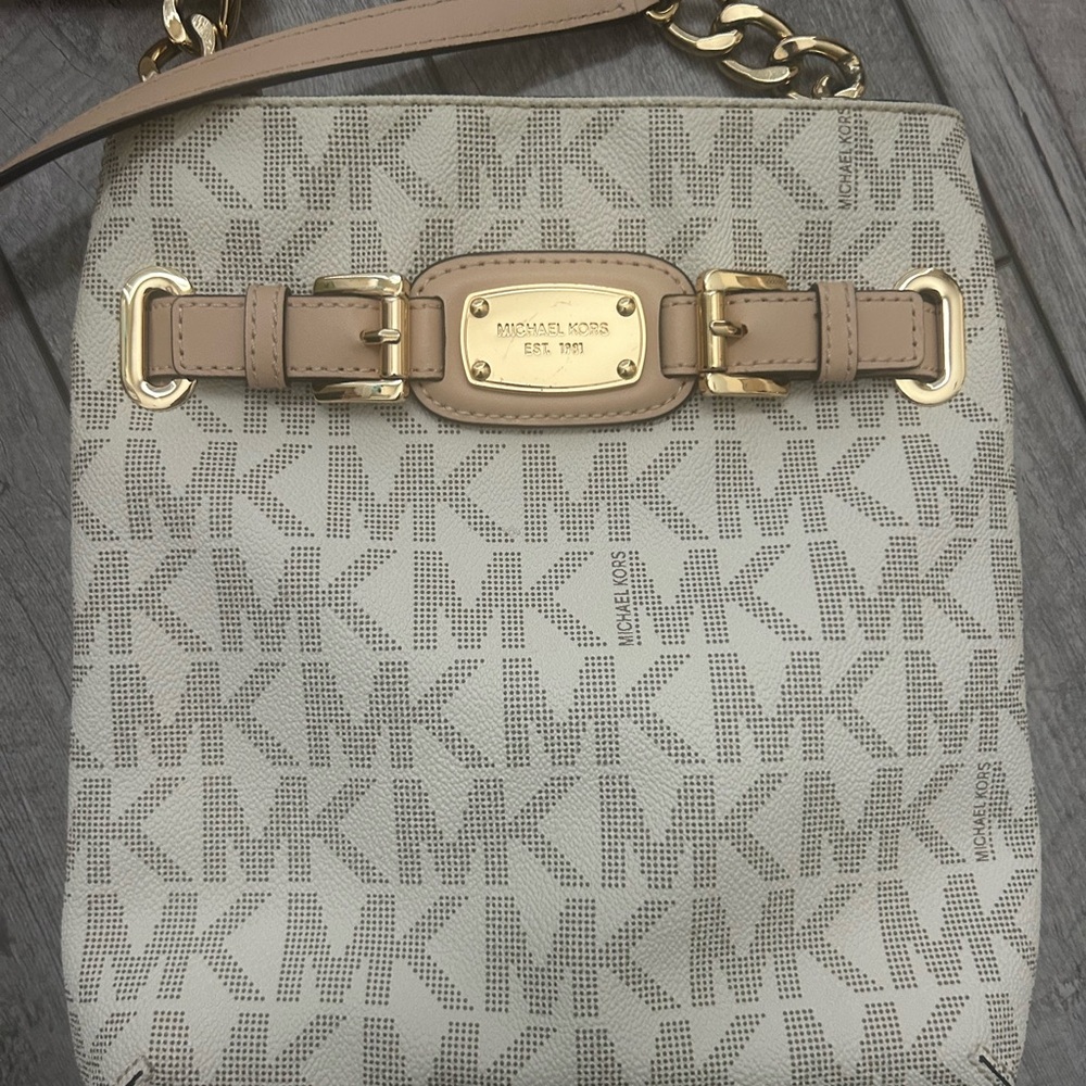 Michael Kors Monogram Tan Crossbody Bag